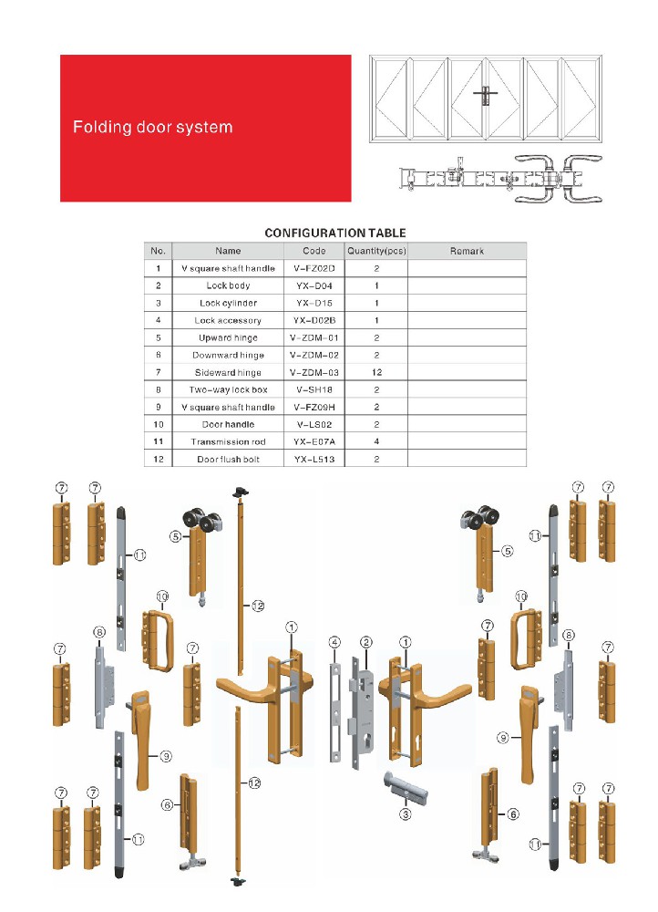 Bi Fold door system